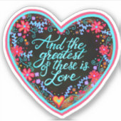 愛の素晴らしインスピリティかわいらし シール (正面)