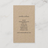 愛の素朴ソーシャルメディアで手作りクラフト 名刺 (裏面)