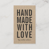 愛の素朴ソーシャルメディアで手作りクラフト 名刺 (正面)
