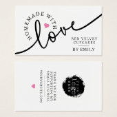 愛の素朴台本と自家製ピンクハート (正面&裏面)