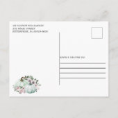 愛の素朴秋ストリングライト日付を保存 案内ポストカード (裏面)