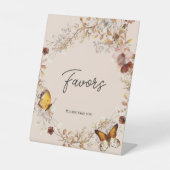 愛の素朴秋ブライダルシャワーギフトテーブルの署名 台座サイン (正面)