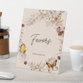 愛の素朴秋ブライダルシャワーギフトテーブルの署名 台座サイン (インサイチュ)