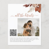 愛の素朴秋BUDGET結婚式招待状 チラシ (裏面)