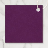 愛の紫の書道線芸術の葉を注入 フェイバータグ (裏面)