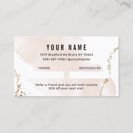 愛の紹介カードを広める 名刺 (裏面)