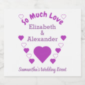 愛の結婚イベント スパークリングワインラベル (シングルラベル)