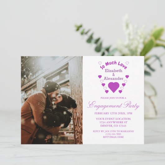 愛の結婚婚約パーティ 招待状 (スタンド正面)