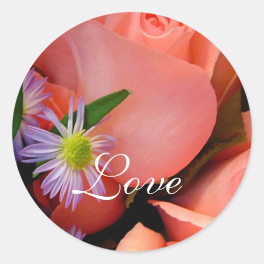 愛の結婚封筒用シール ラウンドシール (正面)