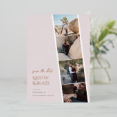 愛の結婚式をキャプチャする日付を保存 箔招待状 (立ち正面)