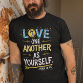 愛の統一: 自分を愛するように隣人を愛する 絵 Tシャツ