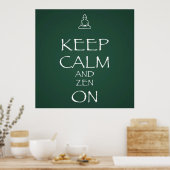 愛の緑のポスターを癒すことで、落ち着いて禅を続ける ポスター (キッチン)