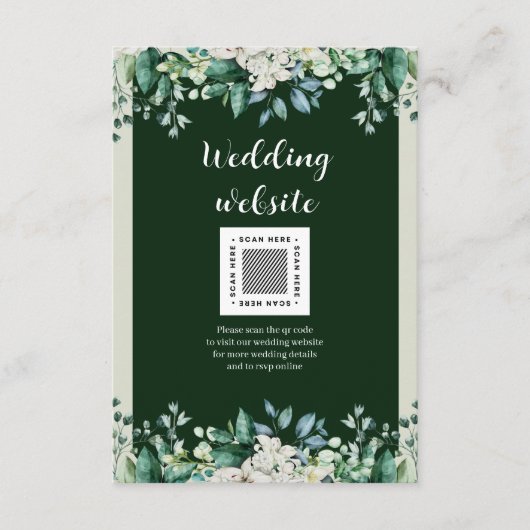 愛の緑の水の色のパレ結婚ット エンクロージャーカード (正面)