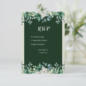 愛の緑の水の色のパレ結婚ット 出欠カード (スタンド正面)