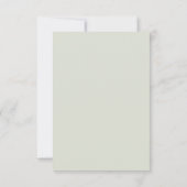 愛の緑の水の色のパレ結婚ット 出欠カード (裏面)