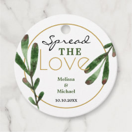 愛の緑を広げる結婚ありがとう フェイバータグ