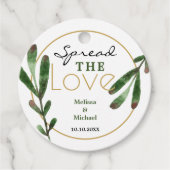 愛の緑を広げる結婚ありがとう フェイバータグ (正面)