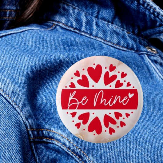 愛の線:ハッピーバレンタインデーボタン – 私のものにする 缶バッジ