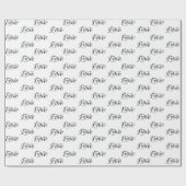 愛の繰り返しパターンロマンチックなバレンタイン ラッピングペーパー (フラット)