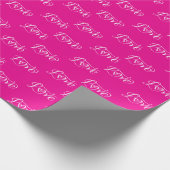 愛の繰り返しパターンロマンチックなバレンタイン ラッピングペーパー (角)