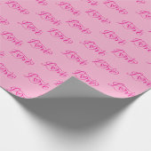 愛の繰り返しパターンロマンチックなバレンタイン ラッピングペーパー (角)