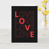 愛の繰り返し文字バレンタインデー私はあなたを愛 カード (黄色い花)