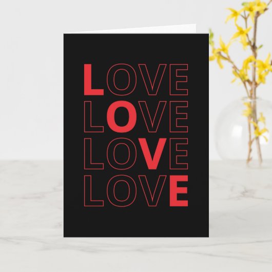 愛の繰り返し文字バレンタインデー私はあなたを愛 カード (黄色い花)