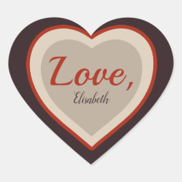 愛の署名バレンタインエレガントレトロCC0982 ハートシール