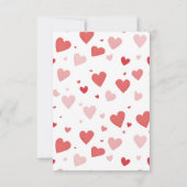 愛の翼の封筒とバラバレンタイン ノートカード (裏面)