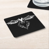 愛の翼 スクエアペーパーコースター (アングル)