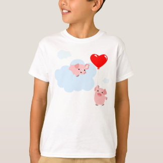 愛の翼（漫画の豚）子供のTシャツ Tシャツ