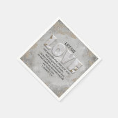 愛の聖なる書物、 経典第1節ヨハネ4:7-8 スタンダードカクテルナプキン (角)