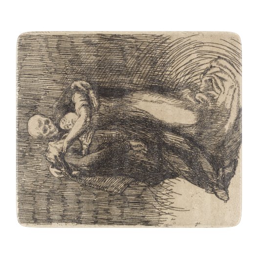 愛の聖別(Paul-Albert Besnard) カッティングボード (正面)