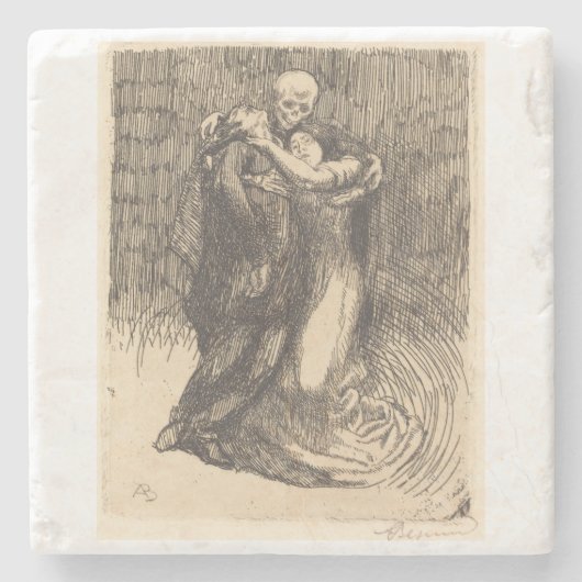 愛の聖別(Paul-Albert Besnard) ストーンコースター (正面)