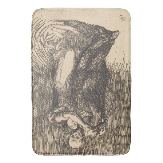 愛の聖別(Paul-Albert Besnard) バスマット (正面縦)