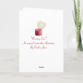 愛の聖句で燃えるハート型の炎 シーズンカード (裏面)