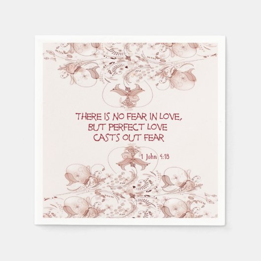 愛の聖句に恐れはない スタンダードカクテルナプキン (正面)