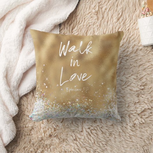 愛の聖句を歩く クッション (ブランケット)