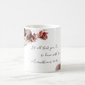 愛の聖書の詩のフローラのマグカップ コーヒーマグカップ (中央)