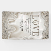 愛の聖書の詩句 エペソ4:2 ウェディング 横断幕 (横)