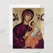 愛の聖母を描いたアイコン ポストカード (正面/裏面)