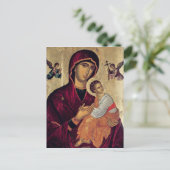愛の聖母を描いたアイコン ポストカード (スタンド正面)