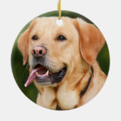 愛の肉球プリント 動物好き 犬好き 写真 セラミックオーナメント (裏面)