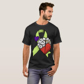愛の脳ハートTシャツ | ハートと脳 Tシャツ (正面フル)