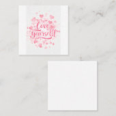 愛の自感動的身紙カード» スクエア名刺 (正面/裏面)