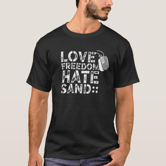 愛の自由の憎しみと展開軍隊展開 Tシャツ (正面)