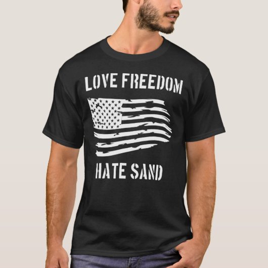 愛の自由を憎む砂展開パッケー気にジ私たちFl Tシャツ (正面)