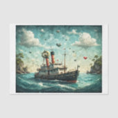 愛の舟熱狂するの油絵 薄葉紙 (正面)