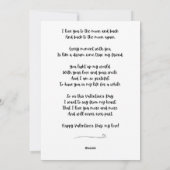 愛の色のページにフールのバレンタインデーハート シーズンカード (裏面)