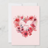 愛の花々 | オーダーメイド名 | バレンタインデー シーズンカード (正面)